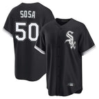 Silnrao C.White Sox #50 Lenyn Sosa Player Black Home Game Stitched Jerseys