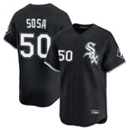 Silnrao C.White Sox #50 Lenyn Sosa Player Black Limited Home Stitched Jerseys