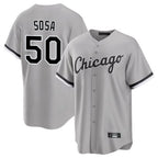 Silnrao C.White Sox #50 Lenyn Sosa Player Gray Home Game Stitched Jerseys