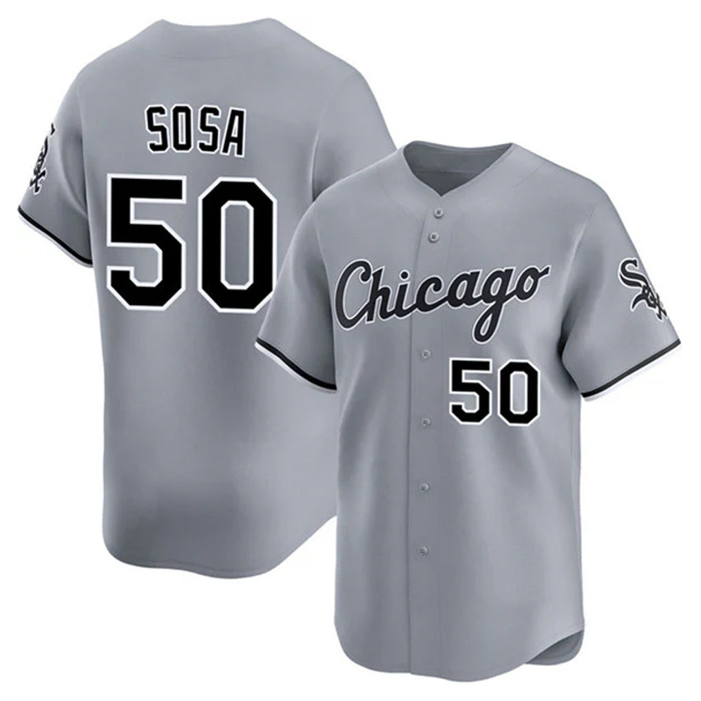Silnrao C.White Sox #50 Lenyn Sosa Player Gray Road Limited Home Stitched Jerseys