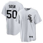 Silnrao C.White Sox #50 Lenyn Sosa Player White Stripe Home Game Stitched Jerseys