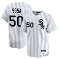 Silnrao C.White Sox #50 Lenyn Sosa Player White Stripe Limited Home Stitched Jerseys