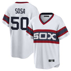 Silnrao C.White Sox #50 Lenyn Sosa Player White T-shirt Home Game Stitched Jerseys
