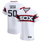 Silnrao C.White Sox #50 Lenyn Sosa Player White T-shirt Limited Elite Home Stitched Jerseys
