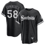 Silnrao C.White Sox #58 Seranthony Dom¨ªnguez Player Black City Connect Home Game Stitched Jerseys