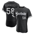 Silnrao C.White Sox #58 Seranthony Dom¨ªnguez Player Black City Connect Limited Elite Home Stitched Jerseys