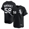 Silnrao C.White Sox #58 Seranthony Dom¨ªnguez Player Black Limited Home Stitched Jerseys