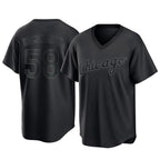 Silnrao C.White Sox #58 Seranthony Dom¨ªnguez Player Black T-shirt Home Game Stitched Jerseys