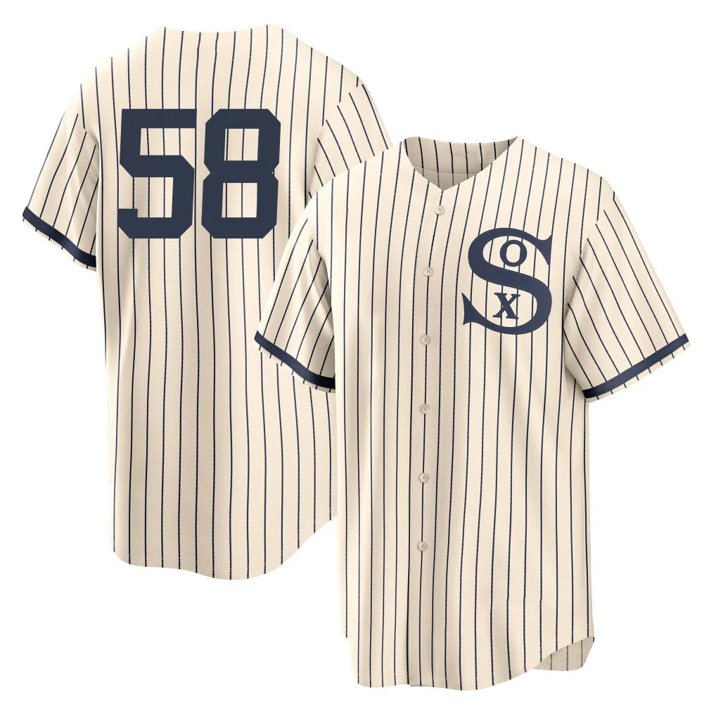 Silnrao C.White Sox #58 Seranthony Dom¨ªnguez Player Cream Field of Dreams Home Game Stitched Jerseys