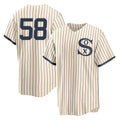 Silnrao C.White Sox #58 Seranthony Dom¨ªnguez Player Cream Field of Dreams Home Game Stitched Jerseys