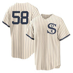 Silnrao C.White Sox #58 Seranthony Dom¨ªnguez Player Cream Field of Dreams Home Game Stitched Jerseys