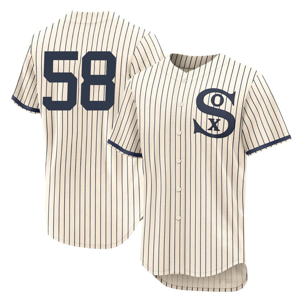 Silnrao C.White Sox #58 Seranthony Dom¨ªnguez Player Cream Field of Dreams Limited Elite Home Stitched Jerseys