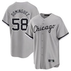 Silnrao C.White Sox #58 Seranthony Dom¨ªnguez Player Gray Home Game Stitched Jerseys