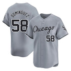 Silnrao C.White Sox #58 Seranthony Dom¨ªnguez Player Gray Road Limited Home Stitched Jerseys