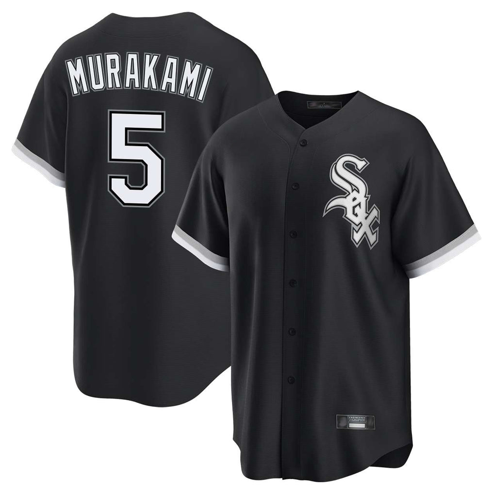 Silnrao C.White Sox #5 Munetaka Murakami Player Black Home Game Stitched Jerseys