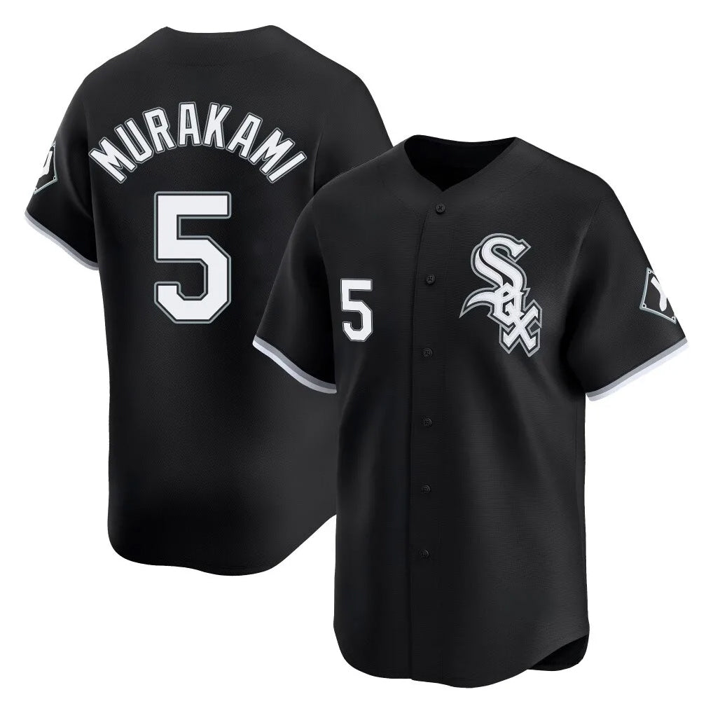 Silnrao C.White Sox #5 Munetaka Murakami Player Black Limited Home Stitched Jerseys