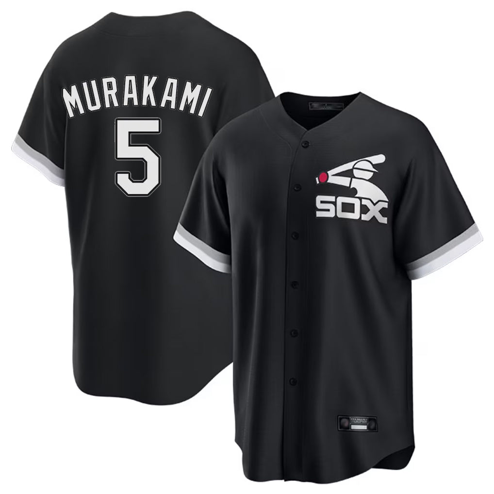 Silnrao C.White Sox #5 Munetaka Murakami Player Black Spring Training Game Stitched Jerseys