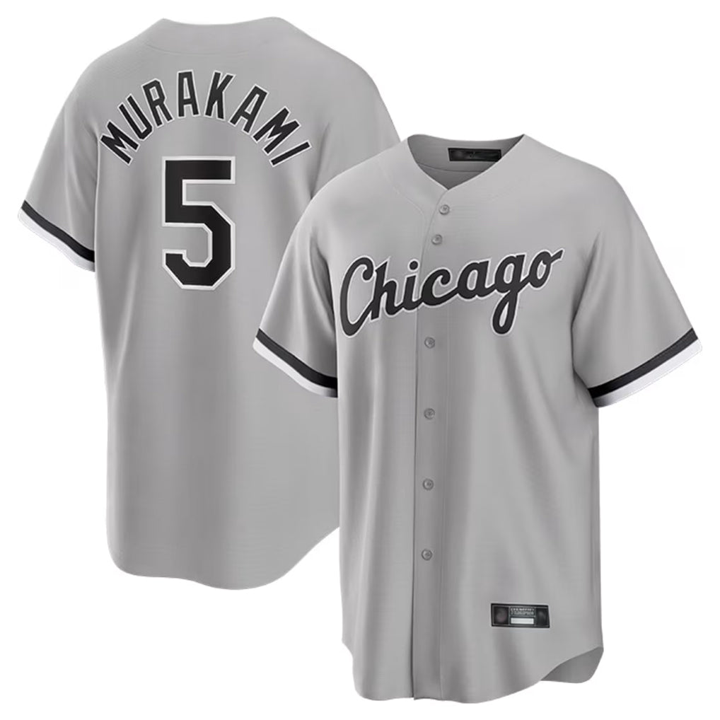 Silnrao C.White Sox #5 Munetaka Murakami Player Gray Home Game Stitched Jerseys