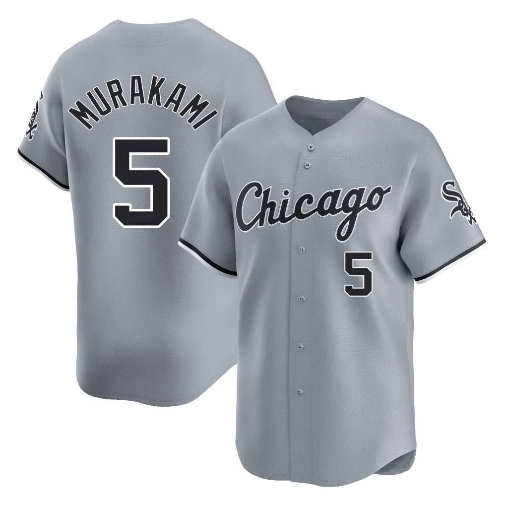 Silnrao C.White Sox #5 Munetaka Murakami Player Gray Road Limited Home Stitched Jerseys