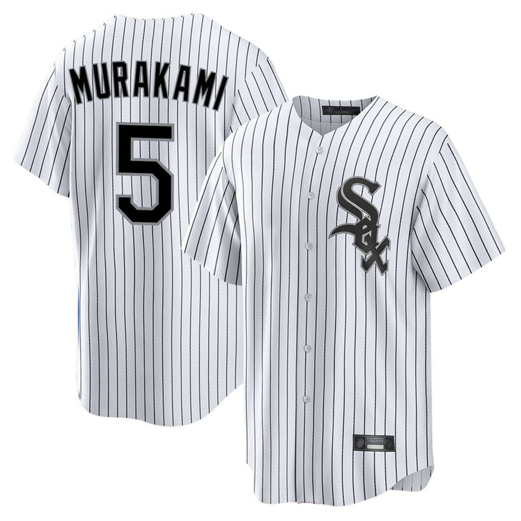 Silnrao C.White Sox #5 Munetaka Murakami Player White Stripe Home Game Stitched Jerseys