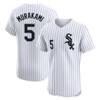 Silnrao C.White Sox #5 Munetaka Murakami Player White Stripe Limited Elite Home Stitched Jerseys