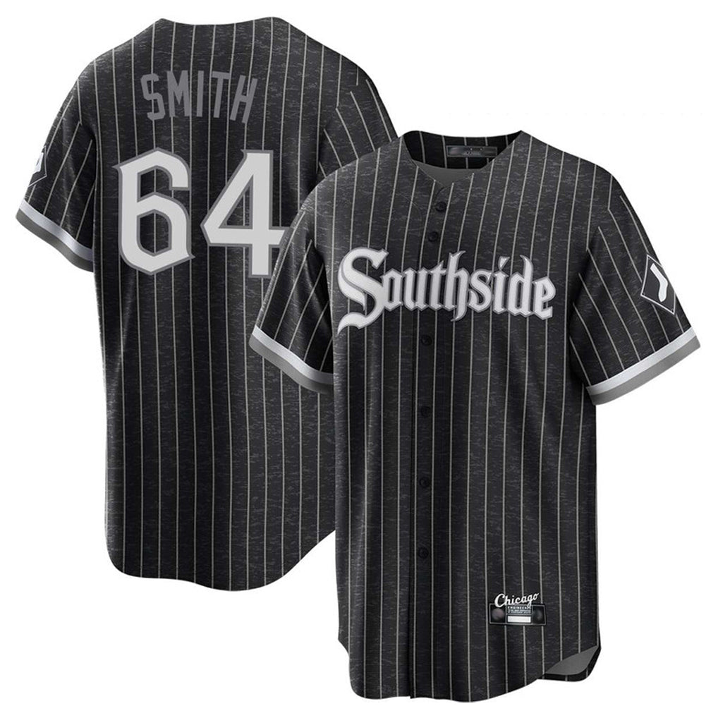 Silnrao C.White Sox #64 Shane Smith Player Black City Connect Home Game Stitched Jerseys
