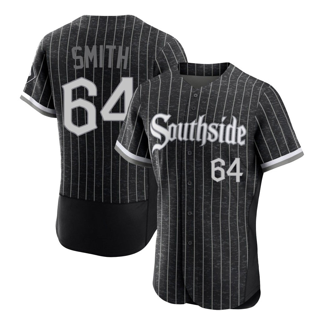 Silnrao C.White Sox #64 Shane Smith Player Black City Connect Limited Elite Home Stitched Jerseys