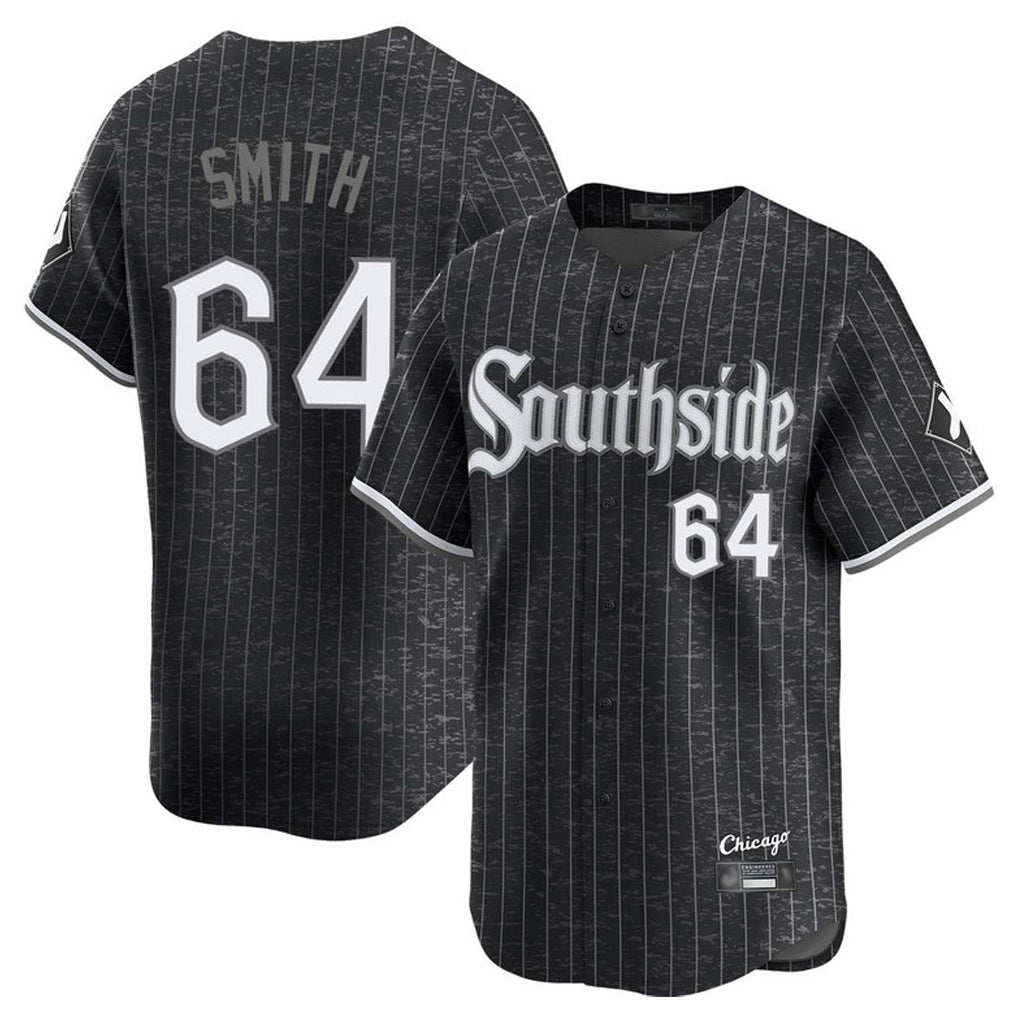 Silnrao C.White Sox #64 Shane Smith Player Black City Connect Limited Home Stitched Jerseys