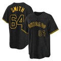 Silnrao C.White Sox #64 Shane Smith Player Black Snake Skin City Home Game Stitched Jerseys