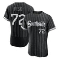 Silnrao C.White Sox #72 Carlton Fisk Player Black City Connect Limited Elite Home Stitched Jerseys