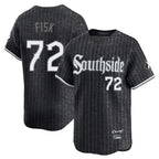 Silnrao C.White Sox #72 Carlton Fisk Player Black City Connect Limited Home Stitched Jerseys