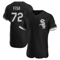 Silnrao C.White Sox #72 Carlton Fisk Player Black Limited Elite Home Stitched Jerseys