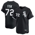 Silnrao C.White Sox #72 Carlton Fisk Player Black Limited Home Stitched Jerseys