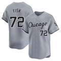 Silnrao C.White Sox #72 Carlton Fisk Player Gray Road Limited Home Stitched Jerseys