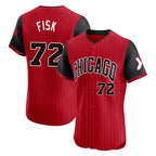 Silnrao C.White Sox #72 Carlton Fisk Player Red City Connect Limited Elite Home Stitched Jerseys