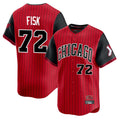 Silnrao C.White Sox #72 Carlton Fisk Player Red City Connect Limited Home Stitched Jerseys