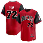 Silnrao C.White Sox #72 Carlton Fisk Player Red City Connect Limited Home Stitched Jerseys