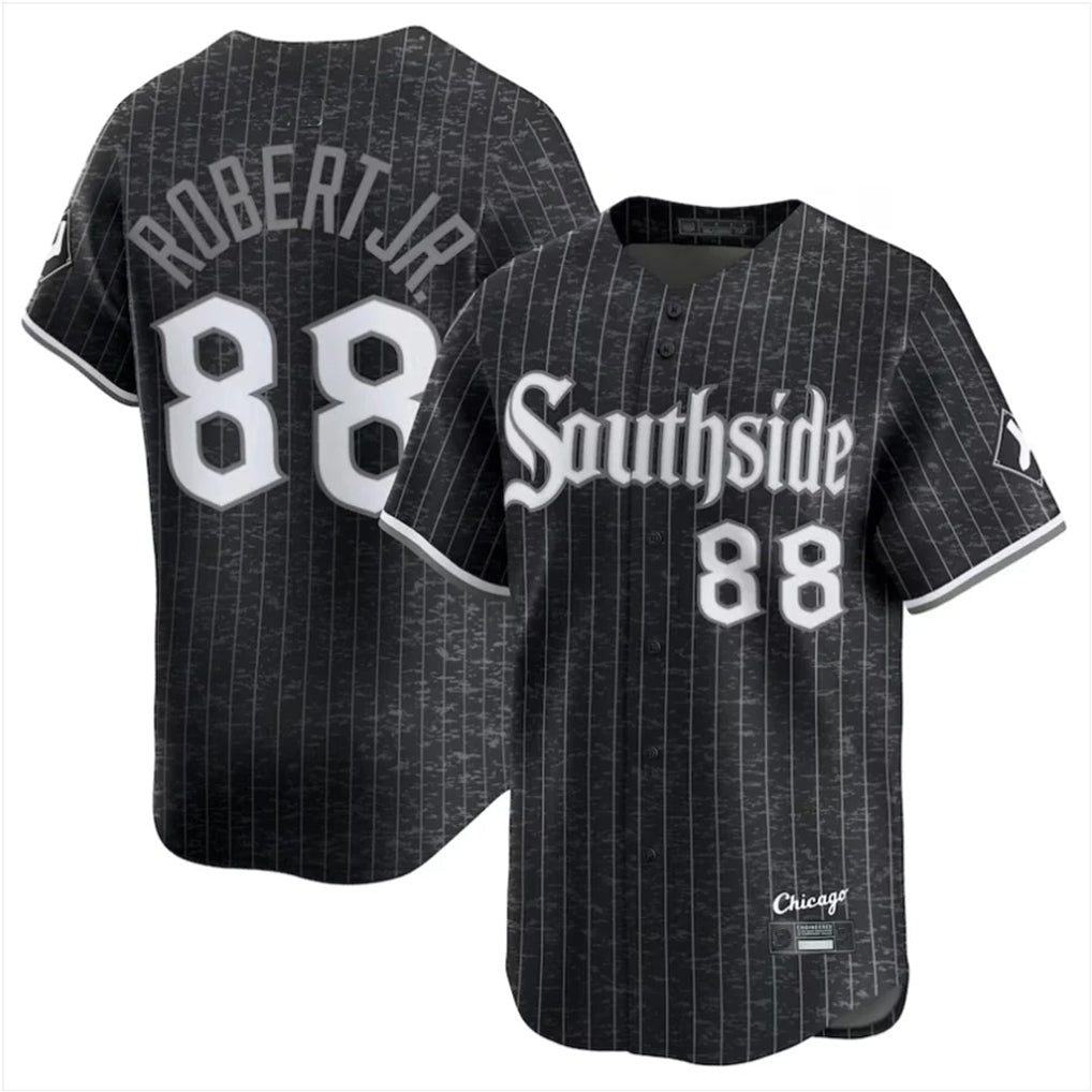 Silnrao C.White Sox #88 Luis Robert Jr Player Black City Connect Limited Home Stitched Jerseys