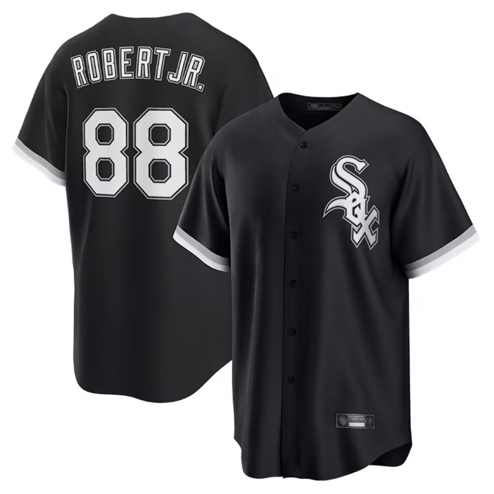 Silnrao C.White Sox #88 Luis Robert Jr Player Black Home Game Stitched Jerseys