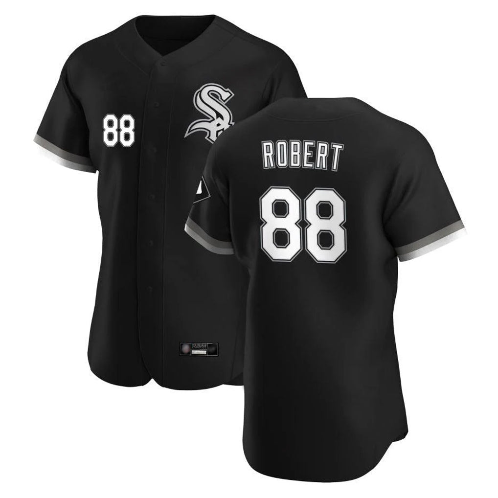 Silnrao C.White Sox #88 Luis Robert Jr Player Black Limited Elite Home Stitched Jerseys