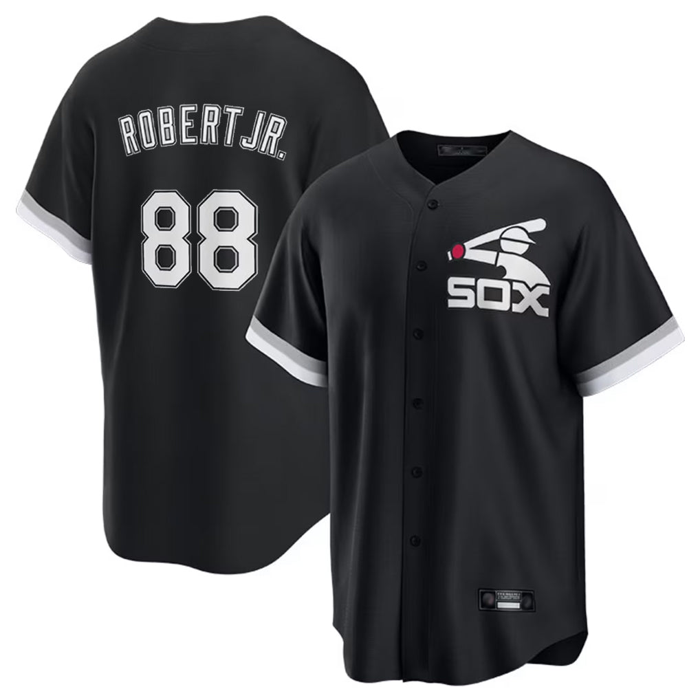 Silnrao C.White Sox #88 Luis Robert Jr Player Black Spring Training Game Stitched Jerseys