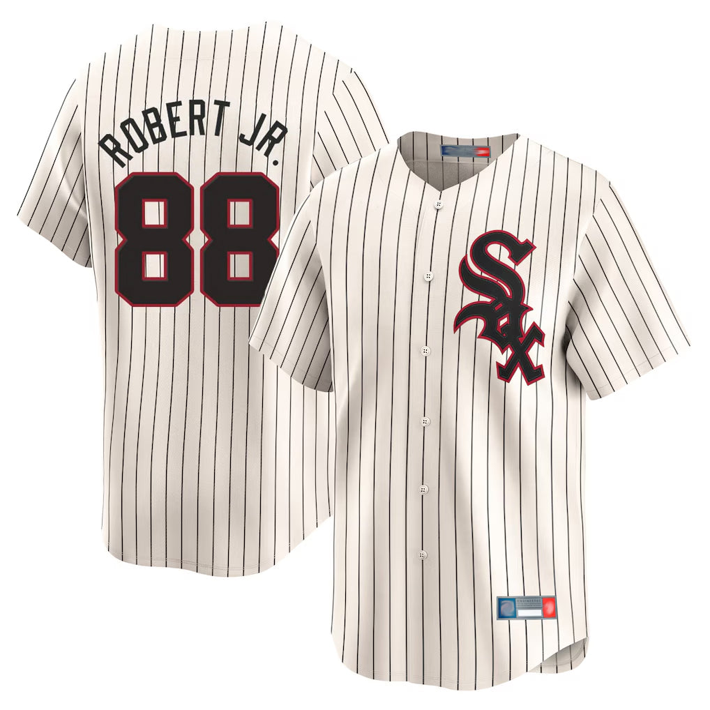Silnrao C.White Sox #88 Luis Robert Jr Player Cream Cooperstown Collection Limited Home Stitched Jerseys