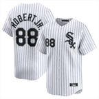 Silnrao C.White Sox #88 Luis Robert Jr Player White Stripe Limited Home Stitched Jerseys