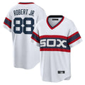 Silnrao C.White Sox #88 Luis Robert Jr Player White T-shirt Home Game Stitched Jerseys