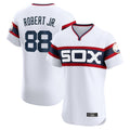 Silnrao C.White Sox #88 Luis Robert Jr Player White T-shirt Limited Elite Home Stitched Jerseys