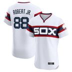 Silnrao C.White Sox #88 Luis Robert Jr Player White T-shirt Limited Elite Home Stitched Jerseys