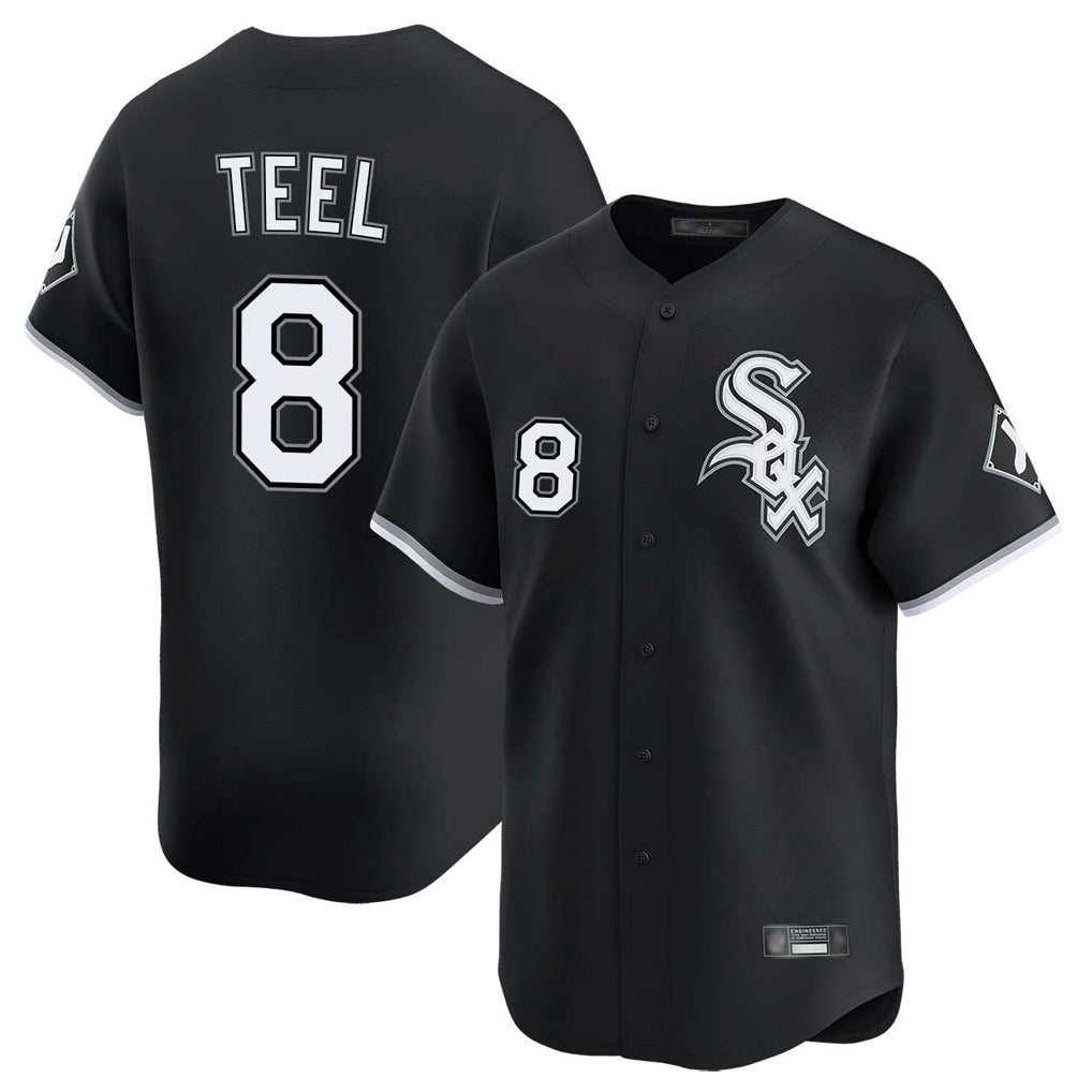 Silnrao C.White Sox #8 Kyle Teel Player Black Limited Home Stitched Jerseys