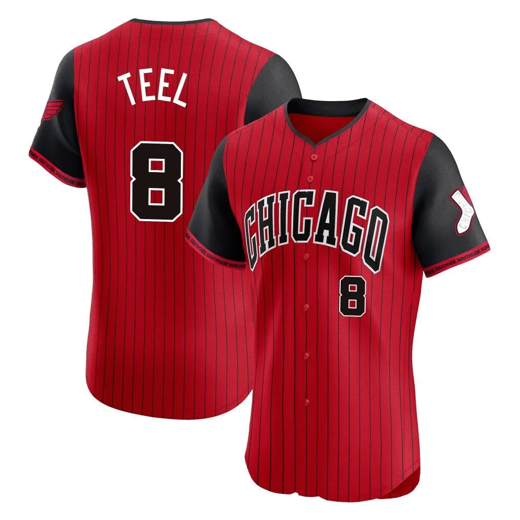 Silnrao C.White Sox #8 Kyle Teel Player Red City Connect Limited Elite Home Stitched Jerseys