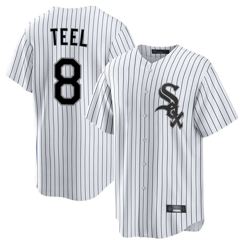 Silnrao C.White Sox #8 Kyle Teel Player White Stripe Home Game Stitched Jerseys