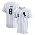 Silnrao C.White Sox #8 Kyle Teel Player White Stripe Limited Elite Home Stitched Jerseys